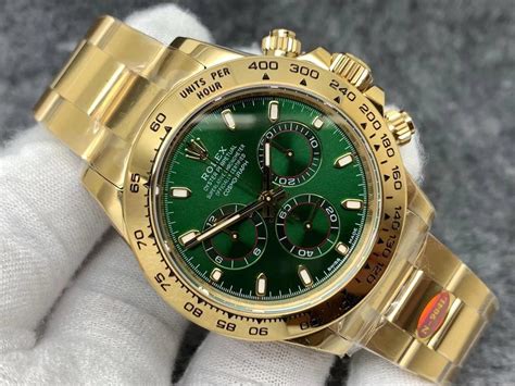 rolex gold green replica|second hand gold Rolex watches.